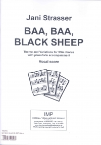 Baa Baa Black Sheep Ssa Strasser Sheet Music Songbook