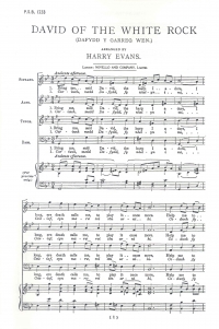 David Of The White Rock Evans Satb Sheet Music Songbook