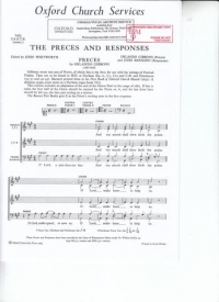 Preces & Responses Gibbons Saatb Sheet Music Songbook