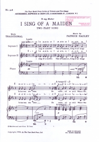 I Sing Of A Maiden Hadley 2pt Sheet Music Songbook