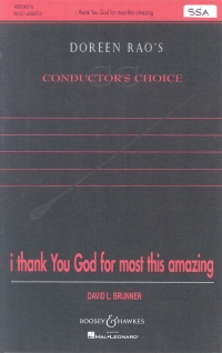 I Thank You God For Most Amazing Brunner Ssa Sheet Music Songbook