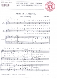 Men Of Harlech 2pt Moy Sheet Music Songbook