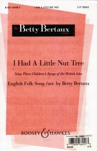 I Had A Little Nut Tree Bertaux Ss Sheet Music Songbook