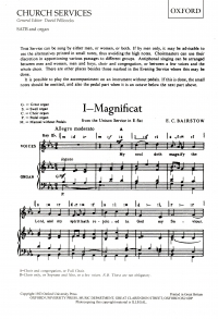 Magnificat & Nunc Dimittis Eb Unis&org Bairstow Sheet Music Songbook