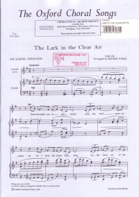 Lark In The Clear Air Fiske Rodger 2pt Sheet Music Songbook