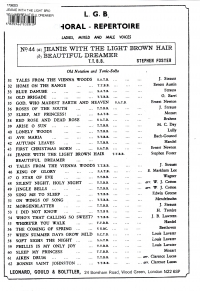 Jeanie With The Light Brown Hair/beautiful Dreamer Sheet Music Songbook