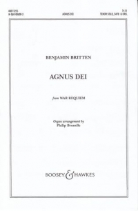 Agnus Dei (war Requiem) Britten Tenor Satb & Organ Sheet Music Songbook