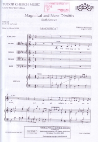 Magnificat & Nunc Dimittis Weelkes Saatb (walsh) Sheet Music Songbook