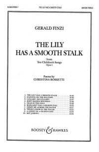 Lily Has A Smooth Stalk Finzi Unison Sheet Music Songbook