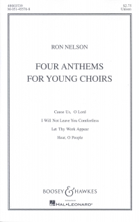 Four Anthems For Young Choirs Nelson Unison Sheet Music Songbook