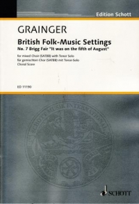 Brigg Fair Satb Grainger (british Folk Music) Sheet Music Songbook