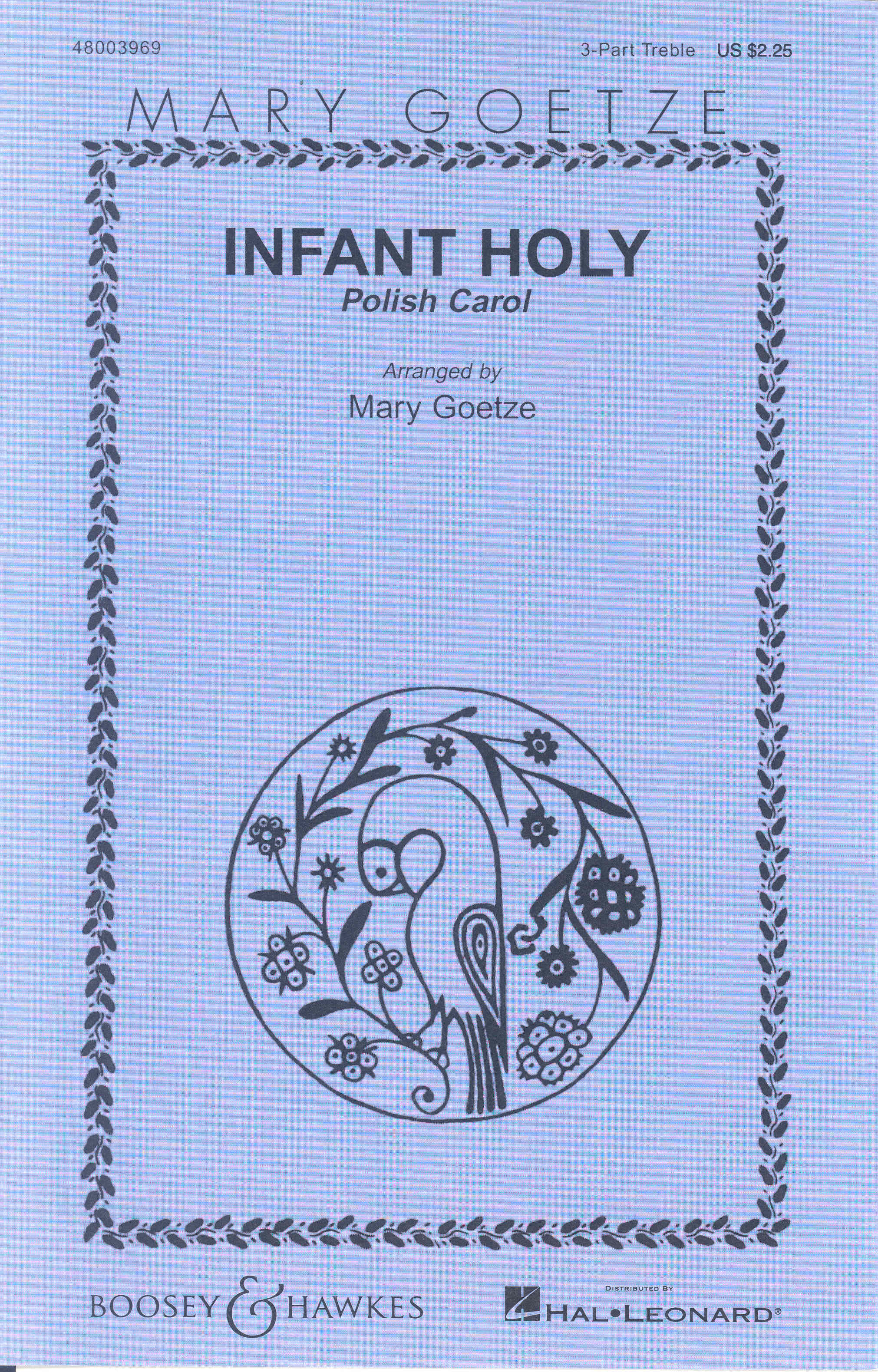 Infant Holy Arr Goetze Ssa Sheet Music Songbook