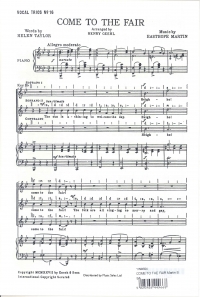 Come To The Fair Martin Ssa Sheet Music Songbook