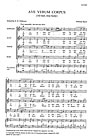 Ave Verum Corpus (all Hail True Body) Byrd Satb Sheet Music Songbook