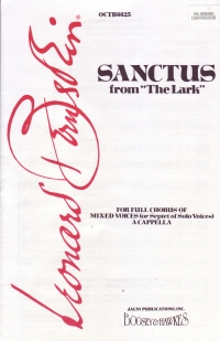 Sanctus From The Lark Bernstein Ssaattbb Sheet Music Songbook