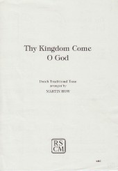 Thy Kingdom Come O God How Unison Sheet Music Songbook