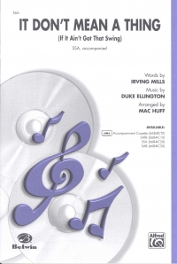 It Dont Mean A Thing Ellington/huff Ssa Sheet Music Songbook