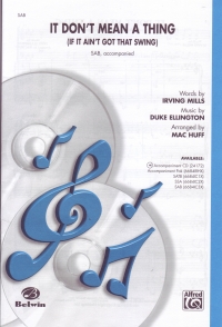 It Dont Mean A Thing Ellington/huff Sab Sheet Music Songbook