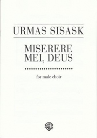 Misere Mei Sisask Ttbb Sheet Music Songbook