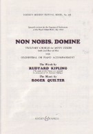 Non Nobis Domine Quilter Tb ( & 2nd Bass Ad Lib) Sheet Music Songbook