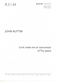 Lord Make Me An Instrument Rutter Ttbb Sheet Music Songbook