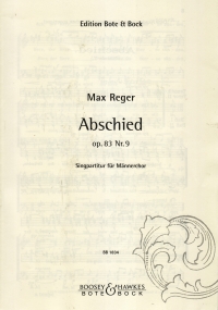 Reger Abschied Abendlich Schon Rauscht Der Wald Sheet Music Songbook