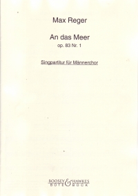 Reger An Das Meer Op83/1 Sheet Music Songbook