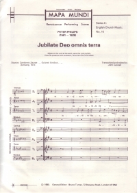 Jubilate Deo Omnis Terra Philips Satb/satb Sheet Music Songbook