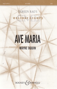 Ave Maria Oquin Satb & Piano Sheet Music Songbook