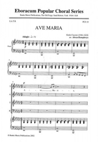 Ave Maria Caccini Satb Sheet Music Songbook