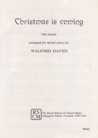 Christmas Is Coming Satb Davies Sheet Music Songbook