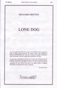 Lone Dog Britten Treble Unison Sheet Music Songbook