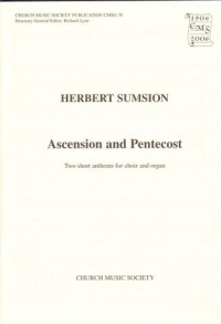 Ascension & Pentecost Sumsion Satb & Organ Sheet Music Songbook