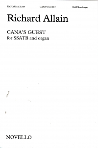 Canas Guest Richard Allain Ssatb/organ Sheet Music Songbook