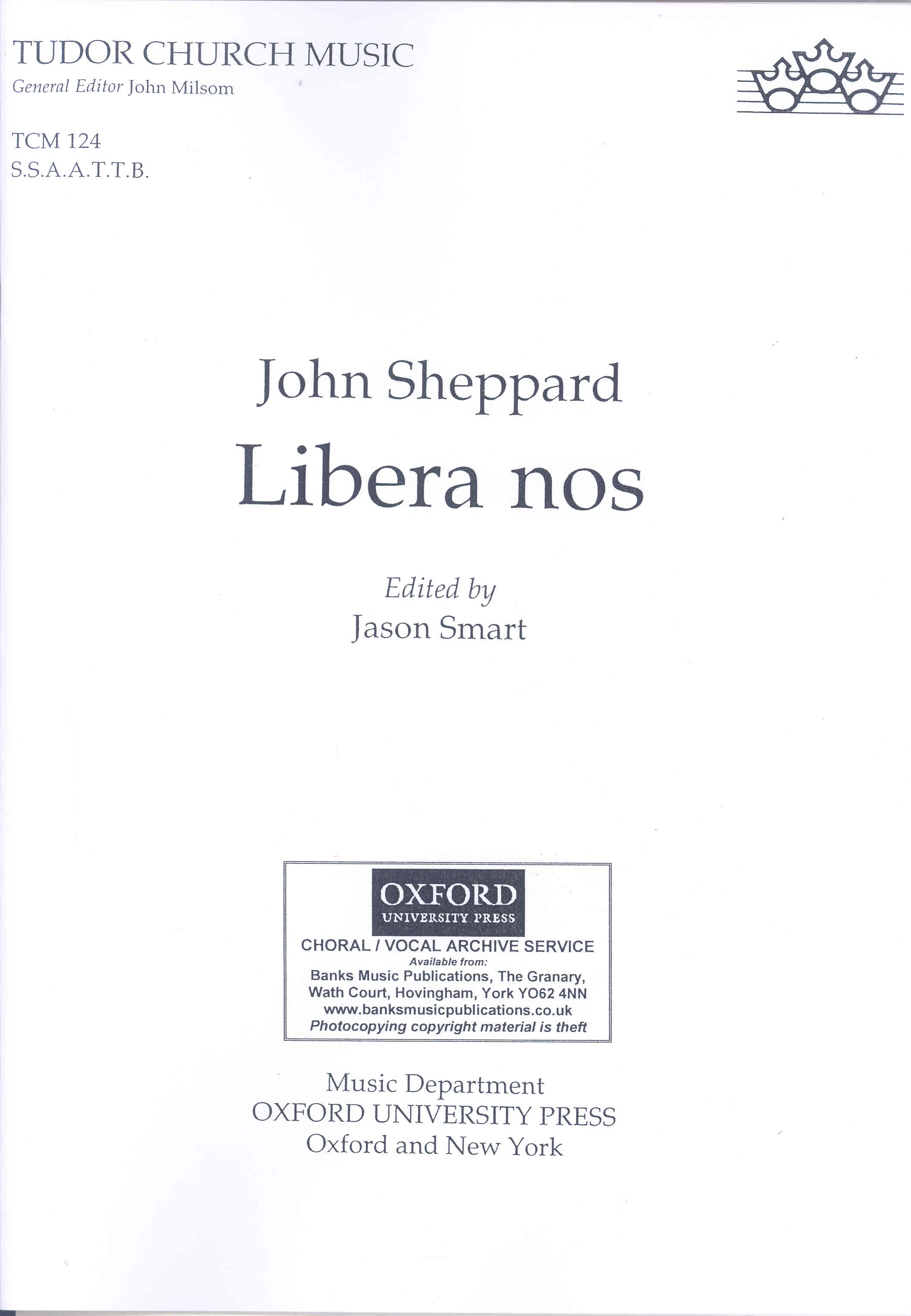 Libera Nos Sheppard (smart) Ssaattb Sheet Music Songbook