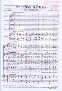 Waltzing Matilda Cowan/noble Ttbb Sheet Music Songbook