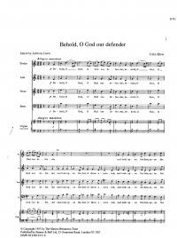 Behold O God Our Defender/let My Prayer Blow Satb Sheet Music Songbook