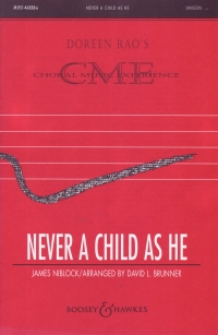 Never A Child As He Niblock Arr Brunner Unison Sheet Music Songbook