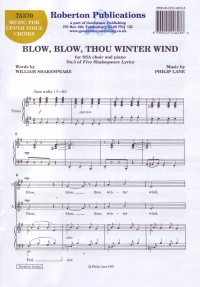 Blow Blow Thou Winter Wind Lane Ssa Sheet Music Songbook