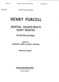 Jehova Quam Multi Sunt Hostes Purcell Ssatb Organ Sheet Music Songbook