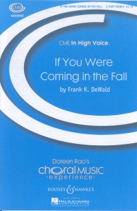 If You Were Coming In The Fall Dewald Sa Sheet Music Songbook