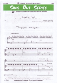 Jamaican Noel Spevacek 2pt Sheet Music Songbook