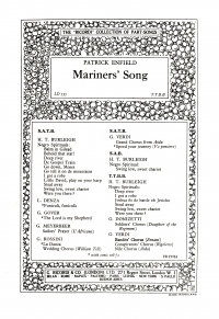 Mariners Song Enfield Ttbb Sheet Music Songbook