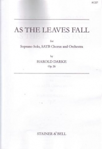 As The Leaves Fall Darke Satb Sheet Music Songbook