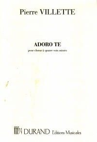 Adoro Te Op31 Villette Satb Sheet Music Songbook