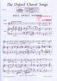 Rest Sweet Nymph Warlock Unison Sheet Music Songbook