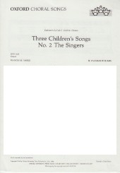 Singers (3 Childrens Songs) Rv Williams Unison Sheet Music Songbook