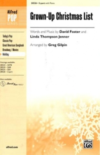 My Grown Up Christmas List 2pt Foster Sheet Music Songbook