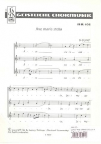 Dufay Ave Maris Stella Alto & 2 Tenors Sheet Music Songbook