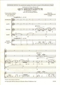 Qui Meditabitur Macmillan Ssattbb A Cappella Sheet Music Songbook